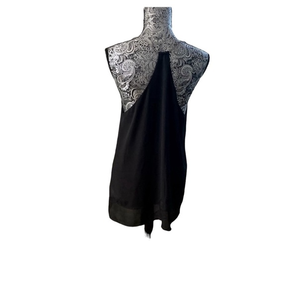 Black Chain String Chiffon Sleeveless Cami Tank Top - Picture 5 of 6